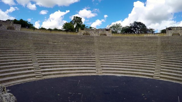 Time lapse of altos de chavon, old amphitheatre, in casa de campo, la romana, in domenican republic