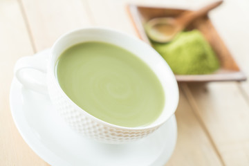 hot matcha latte