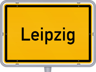 Ortsschild, Leipzig