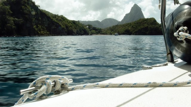 Yacht journey to the Pitons, St. Lucia
