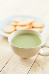 hot matcha latte
