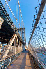 auf der Manhattan Bridge in New York City