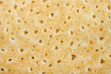 Pancake top view, background