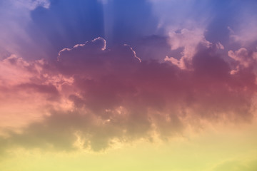 Colorful sky and clouds.