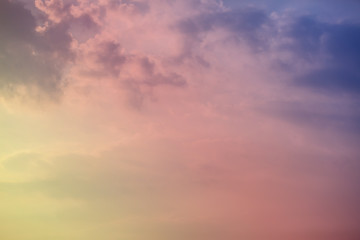 Colorful sky and clouds.