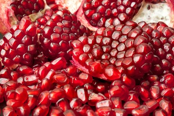 pomegranate red fruit macro