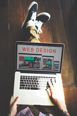 Web Design Software Technology Layout Blogging Concept