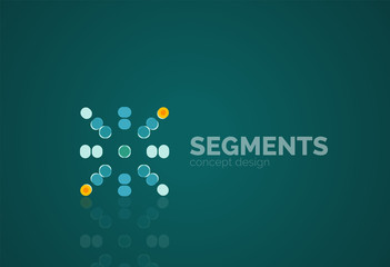 Vector outline minimal abstract geometric logo