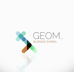 Logo, linear abstract geometric icon