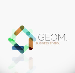 Logo, linear abstract geometric icon