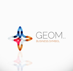 Logo, linear abstract geometric icon