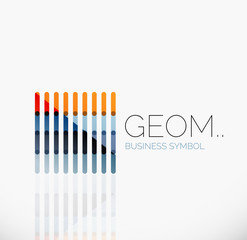 Logo, linear abstract geometric icon
