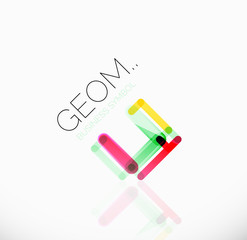 Logo, linear abstract geometric icon
