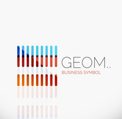 Logo, linear abstract geometric icon