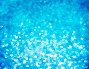 Abstract blue bokeh light background