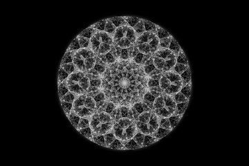 White on Black Mandala