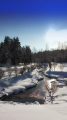 he river bears waters in the winter