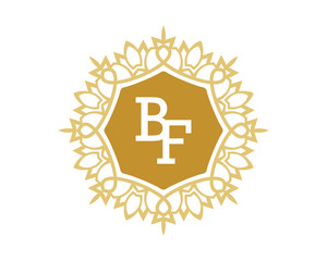 BF initial royal letter logo