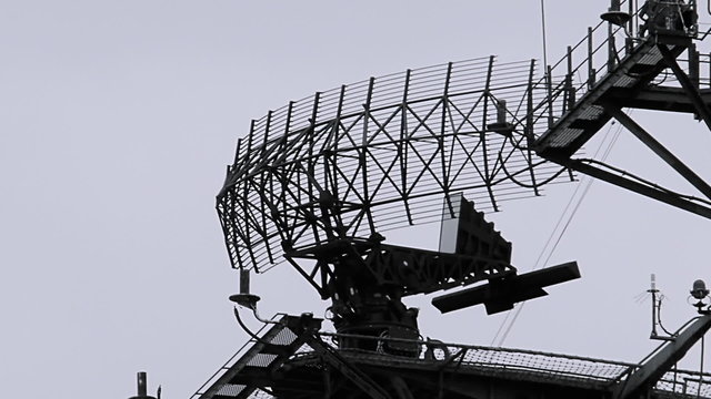 Navy Ship Radar Tower Rotates