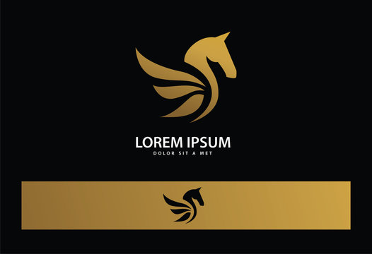 Gold Bird Logo Vector
