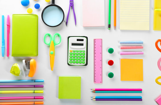 Back to school concept. Colourful concept isolated on white background