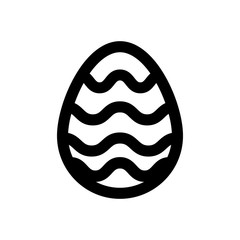 Icon Easter eggs without color. Holiday icon.