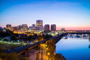 Fototapeta na wymiar Downtown Richmond, Virginia skyline