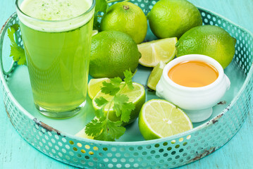Lime agua fresca.