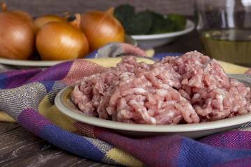 minced pork in a plate