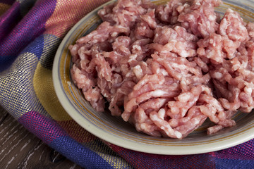 minced pork in a plate