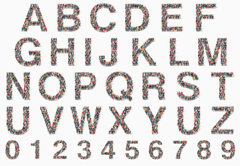 group  people  shape  aplphabet.