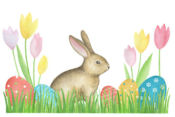 Watercolor Easter card.