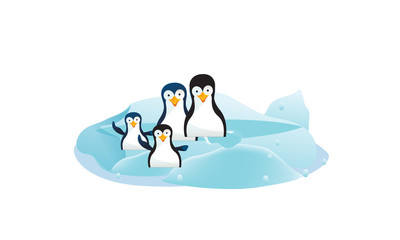 Obraz premium The Penguins Family