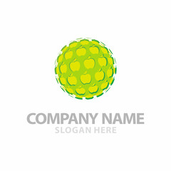 World of Apple Green 3D Logo