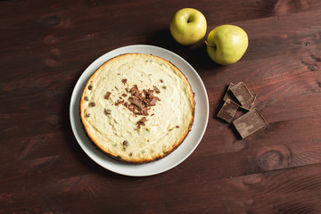 Cheesecake with chocolate