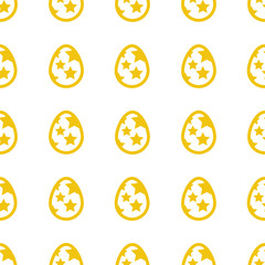 Seamless pattern of Easter eggs icon holiday background