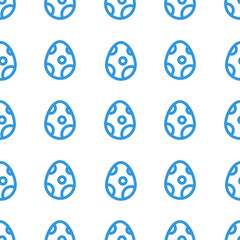 Seamless pattern of Easter eggs icon holiday background