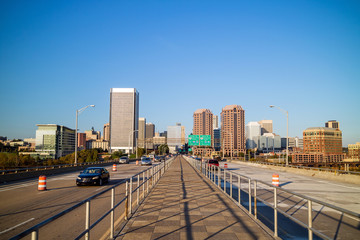 Obraz premium View of the skyline in Richmond, Virginia.
