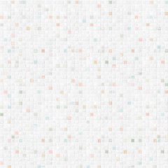 tile wall background with white and colorful pieces  - obrazy, fototapety, plakaty