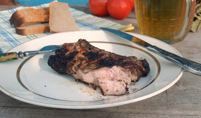 Шашлык, пивко и банька.