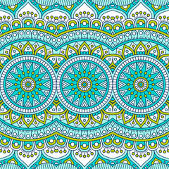 Ethnic floral seamless pattern