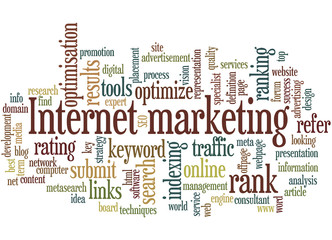 Internet marketing, word cloud concept 3