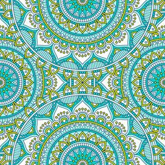 Ethnic floral seamless pattern