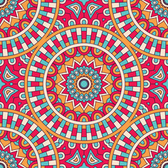 Ethnic floral seamless pattern