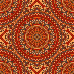 Ethnic floral seamless pattern