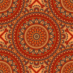 Ethnic floral seamless pattern