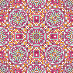 Ethnic floral seamless pattern