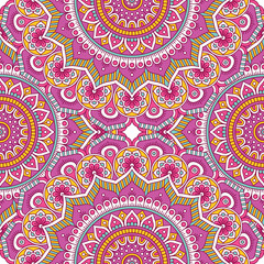 Ethnic floral seamless pattern
