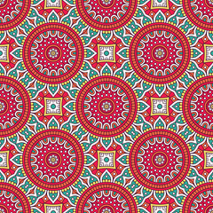 Ethnic floral seamless pattern