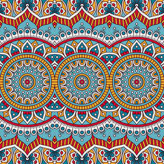 Fototapeta premium Ethnic floral seamless pattern